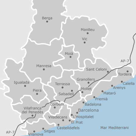 Mapa interactivo de zonas de interés para seleccionar la región donde quieres buscar