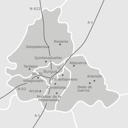 Mapa interactivo de zonas de interés para seleccionar la región donde quieres buscar