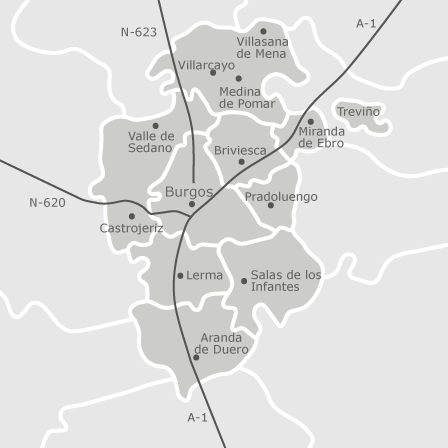 Interactive map of areas of interest to select the region you want to search in