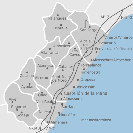 Mappa interattiva delle aree di interesse per selezionare la regione dove vuoi effettuare la ricerca