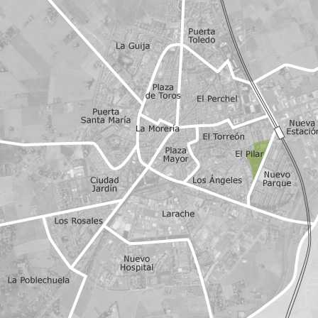 Mappa interattiva delle aree di interesse per selezionare la regione dove vuoi effettuare la ricerca