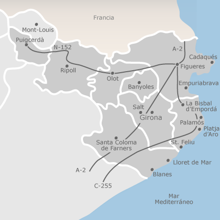 Mappa interattiva delle aree di interesse per selezionare la regione dove vuoi effettuare la ricerca