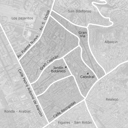 Mapa interactivo de zonas de interés para seleccionar la región donde quieres buscar