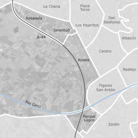 Mapa interactivo de zonas de interés para seleccionar la región donde quieres buscar