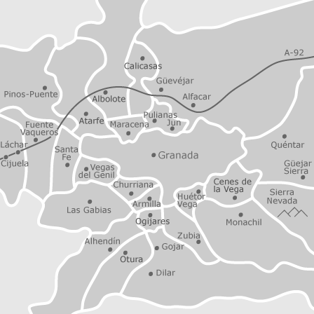 Interactive map of areas of interest to select the region you want to search in