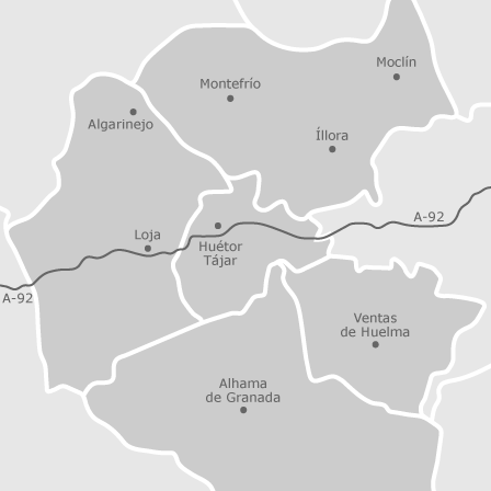 Interactive map of areas of interest to select the region you want to search in