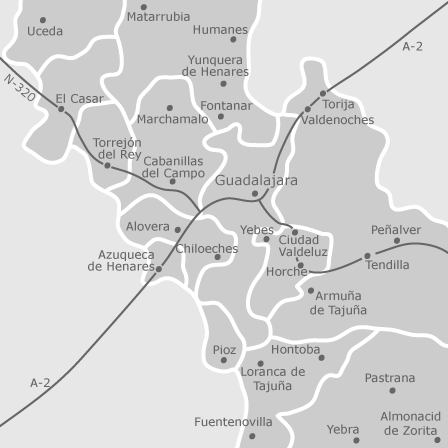 Mapa interactivo de zonas de interés para seleccionar la región donde quieres buscar