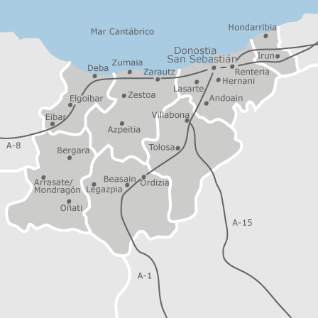 Mappa interattiva delle aree di interesse per selezionare la regione dove vuoi effettuare la ricerca