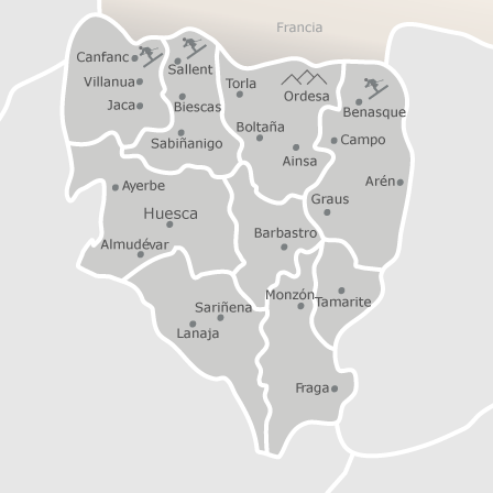 Interactive map of areas of interest to select the region you want to search in
