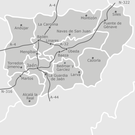 Mappa interattiva delle aree di interesse per selezionare la regione dove vuoi effettuare la ricerca