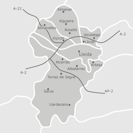 Interactive map of areas of interest to select the region you want to search in