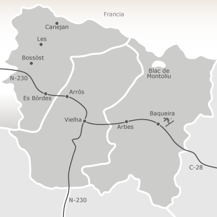 Interactive map of areas of interest to select the region you want to search in