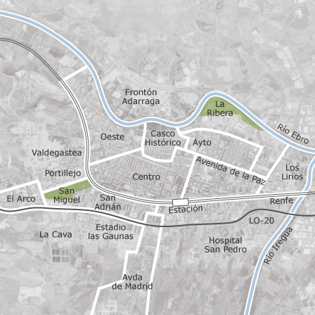 Mapa interactivo de zonas de interés para seleccionar la región donde quieres buscar