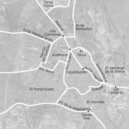 Mapa interactivo de zonas de interés para seleccionar la región donde quieres buscar