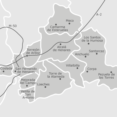 Mapa interactivo de zonas de interés para seleccionar la región donde quieres buscar