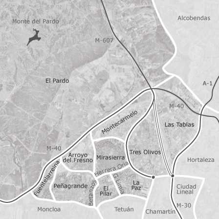 Mapa interactivo de zonas de interés para seleccionar la región donde quieres buscar