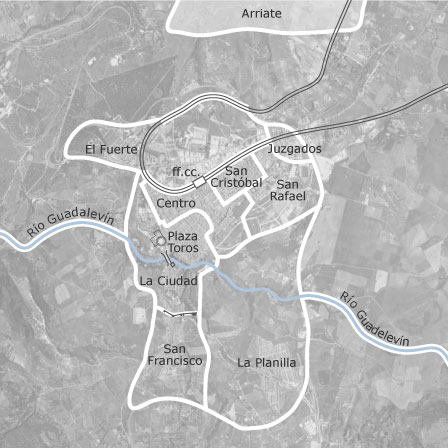 Mapa interactivo de zonas de interés para seleccionar la región donde quieres buscar