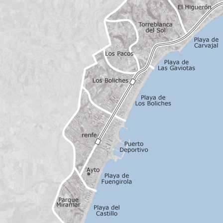Mapa interactivo de zonas de interés para seleccionar la región donde quieres buscar
