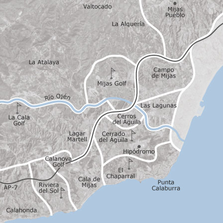Mapa interactivo de zonas de interés para seleccionar la región donde quieres buscar