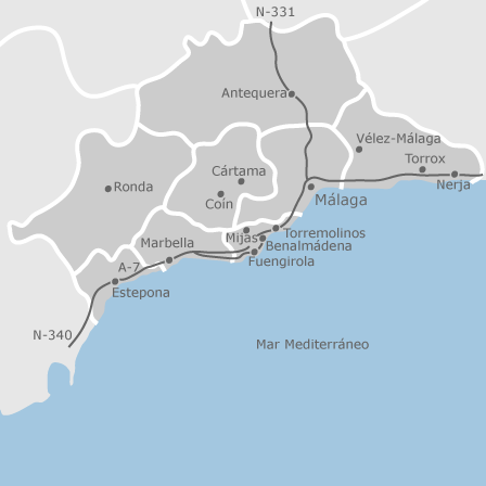 Mappa interattiva delle aree di interesse per selezionare la regione dove vuoi effettuare la ricerca