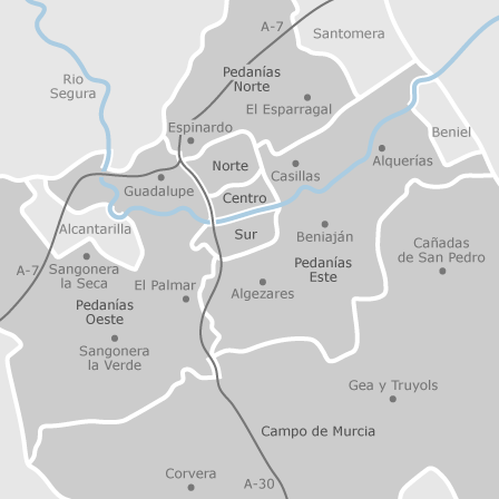 Mapa interactivo de zonas de interés para seleccionar la región donde quieres buscar