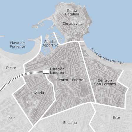 Mapa interactivo de zonas de interés para seleccionar la región donde quieres buscar
