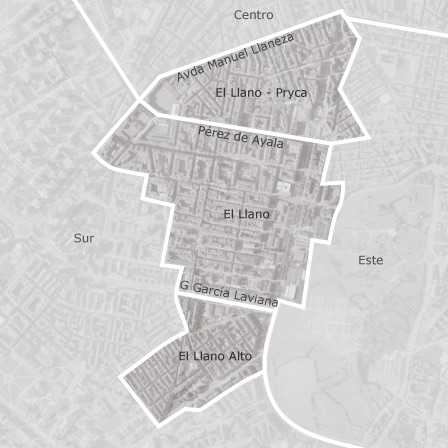Mapa interactivo de zonas de interés para seleccionar la región donde quieres buscar