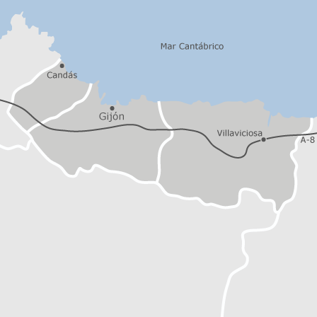 Mapa interactivo de zonas de interés para seleccionar la región donde quieres buscar