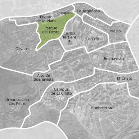 Mapa interactivo de zonas de interés para seleccionar la región donde quieres buscar