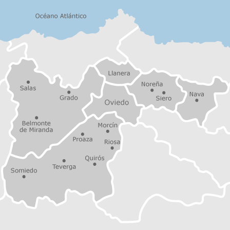 Mapa interactivo de zonas de interés para seleccionar la región donde quieres buscar
