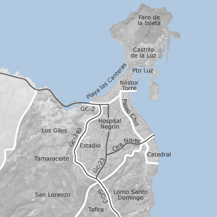 Mapa interactivo de zonas de interés para seleccionar la región donde quieres buscar
