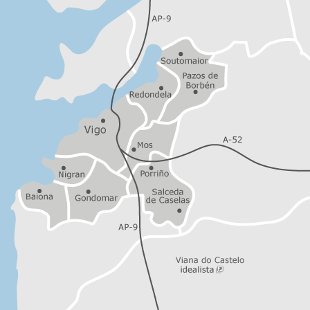Mapa interactivo de zonas de interés para seleccionar la región donde quieres buscar