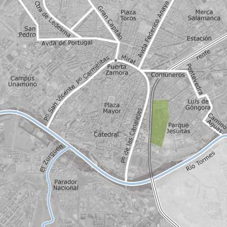 Mapa interactivo de zonas de interés para seleccionar la región donde quieres buscar