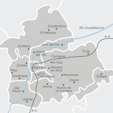 Interactive map of areas of interest to select the region you want to search in