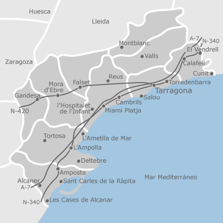 Mappa interattiva delle aree di interesse per selezionare la regione dove vuoi effettuare la ricerca