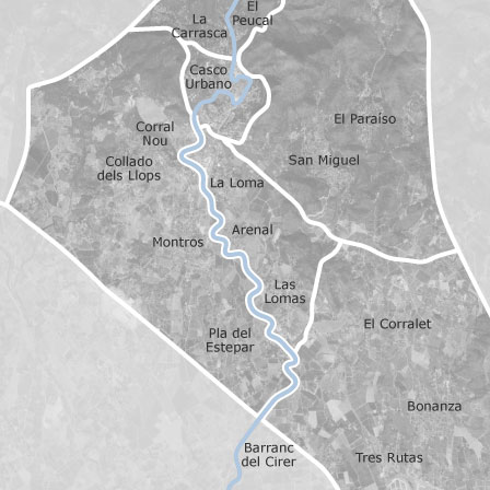 Interactive map of areas of interest to select the region you want to search in