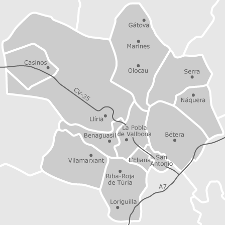 Interactive map of areas of interest to select the region you want to search in