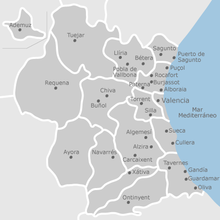 Mappa interattiva delle aree di interesse per selezionare la regione dove vuoi effettuare la ricerca