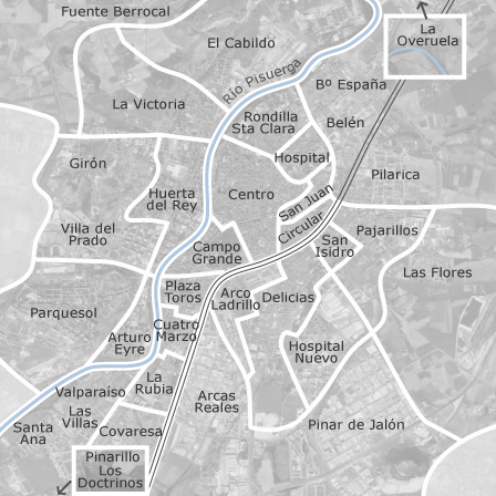 Mapa interactivo de zonas de interés para seleccionar la región donde quieres buscar