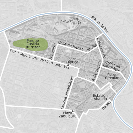Mapa interactivo de zonas de interés para seleccionar la región donde quieres buscar