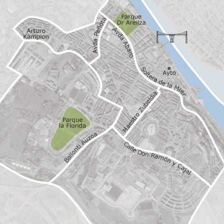 Mapa interactivo de zonas de interés para seleccionar la región donde quieres buscar
