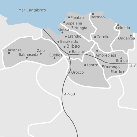 Mappa interattiva delle aree di interesse per selezionare la regione dove vuoi effettuare la ricerca