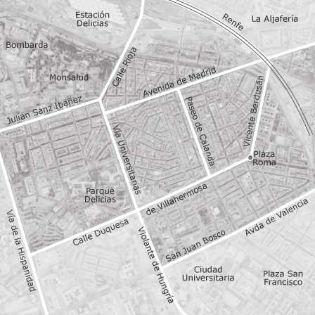 Interactive map of areas of interest to select the region you want to search in