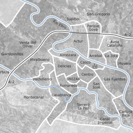 Interactive map of areas of interest to select the region you want to search in