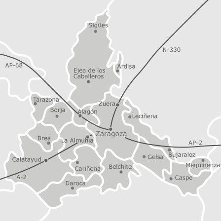 Mappa interattiva delle aree di interesse per selezionare la regione dove vuoi effettuare la ricerca