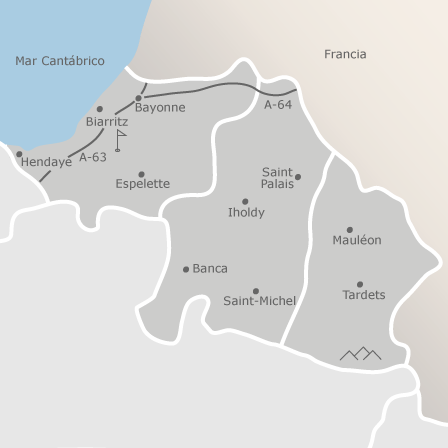 Mappa interattiva delle aree di interesse per selezionare la regione dove vuoi effettuare la ricerca