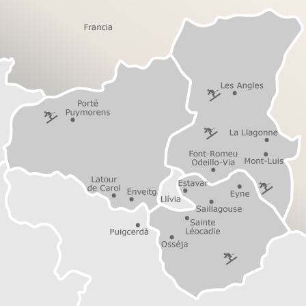 Mappa interattiva delle aree di interesse per selezionare la regione dove vuoi effettuare la ricerca